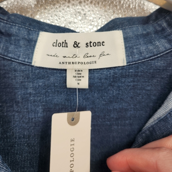 New Cloth and Stone Anthropologie Women's Raw Hem Shirt Dress Medium - Picture 2 of 6